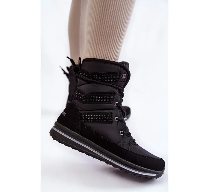 Dámské šněrovací boty do sněhu Progress PROGJ-22-134 Černé Dámské šněrovací boty do sněhu Progress PROGJ-22-134 Černé