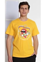 Pánské pyžamo kapri Mexiko Žlutá s potiskem - Gazzaz