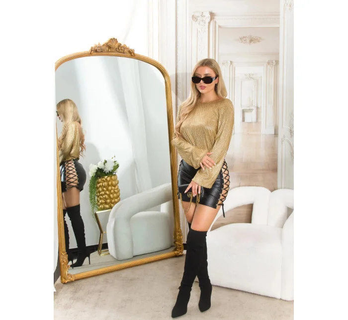 Sexy lesklá halenka model 20826110 - Koucla Sexy lesklá halenka model 20826110 - Koucla