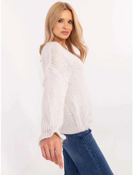 Dámský svetr MI SW model 20973276 Světle šedý / béžový - FPrice Dámský svetr MI SW model 20973276 Světle šedý / béžový - FPrice