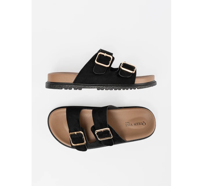 Trendy nazouváky dámské černé platforma Trendy nazouváky dámské černé platforma