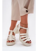 Sandály na podpatku model 212575 Step in style Sandály na podpatku model 212575 Step in style