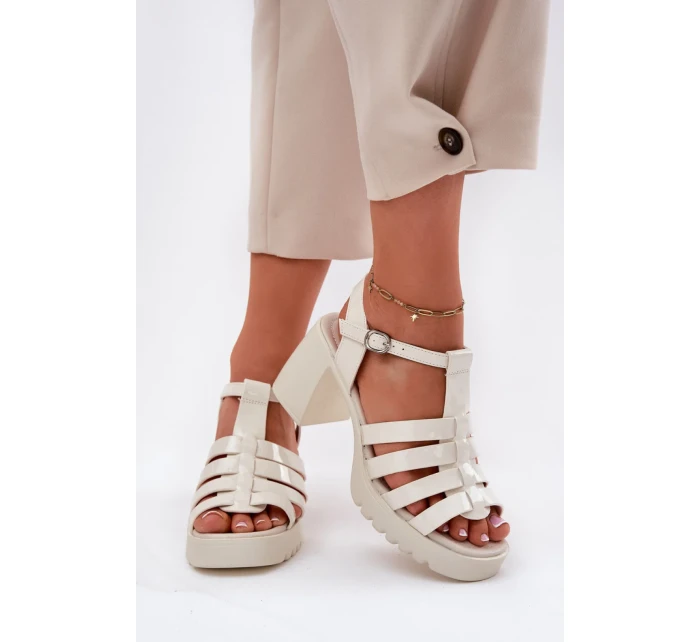 Sandály na podpatku model 212575 Step in style Sandály na podpatku model 212575 Step in style