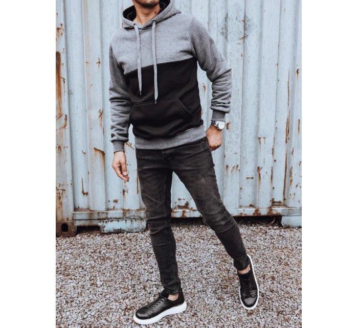 Pánská tmavě šedá mikina FashionStreet BX5798