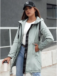 Dámská přechodná bunda parka s kapucí VERCHA zelená FashionStreet TY4404