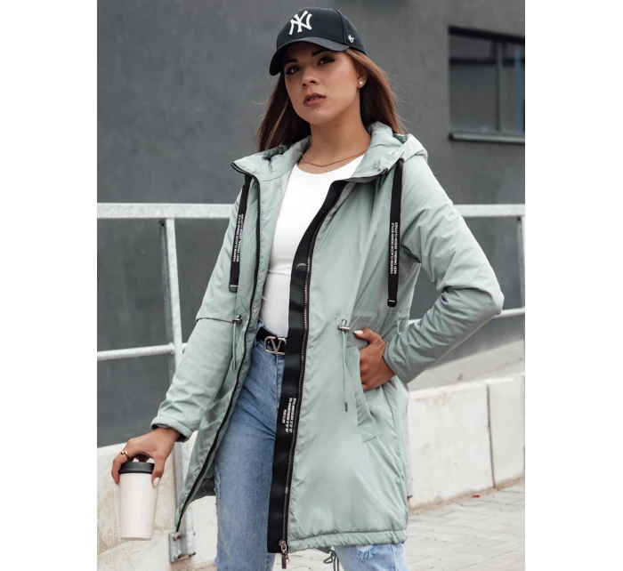 Dámská přechodná bunda parka s kapucí VERCHA zelená FashionStreet TY4404