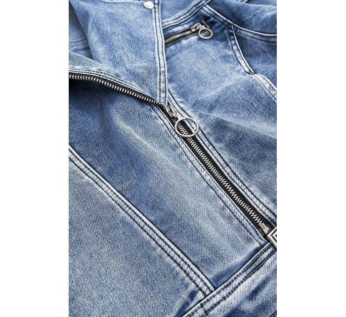 Světle modrá džínová oversize bunda (H882)