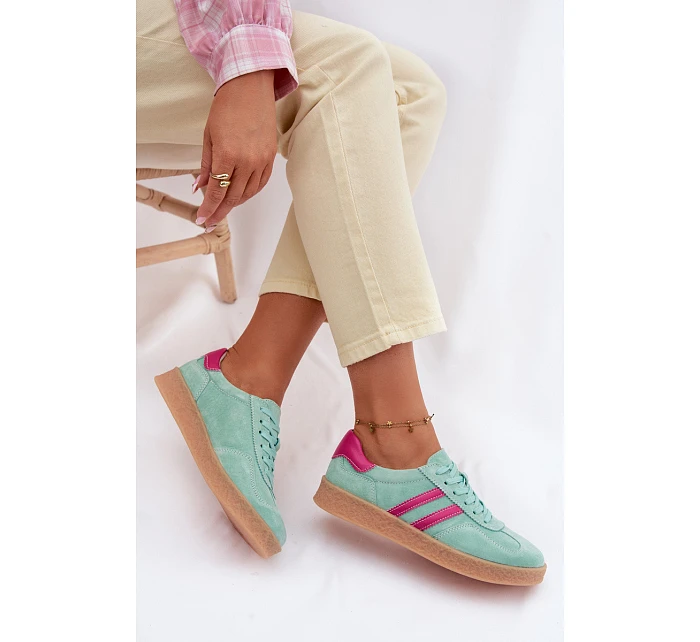 Dámské kožené semišové tenisky model 22101263 - S.Barski