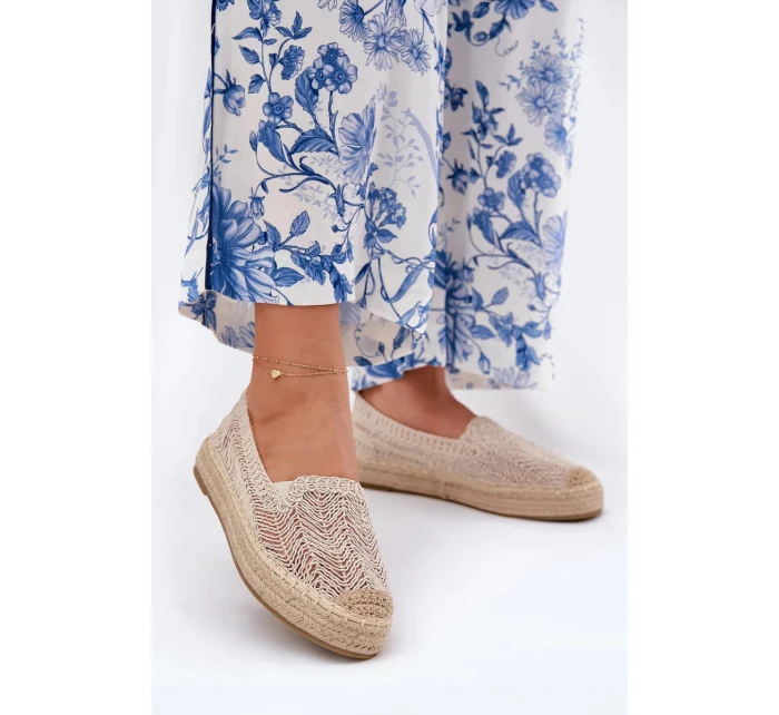 Dámské espadrilly na platformě Vinceza – béžové Dámské espadrilly na platformě Vinceza – béžové