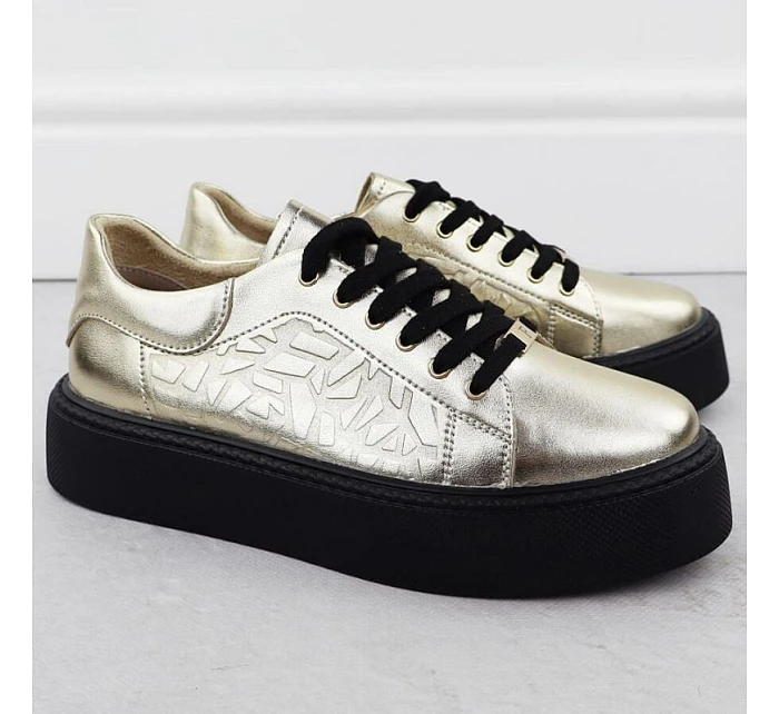 Dámské polobotky W PAW546B černo-zlaté - Filippo