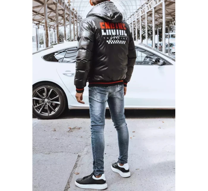 FashionStreet šedá oboustranná pánská zimní bunda TX4198