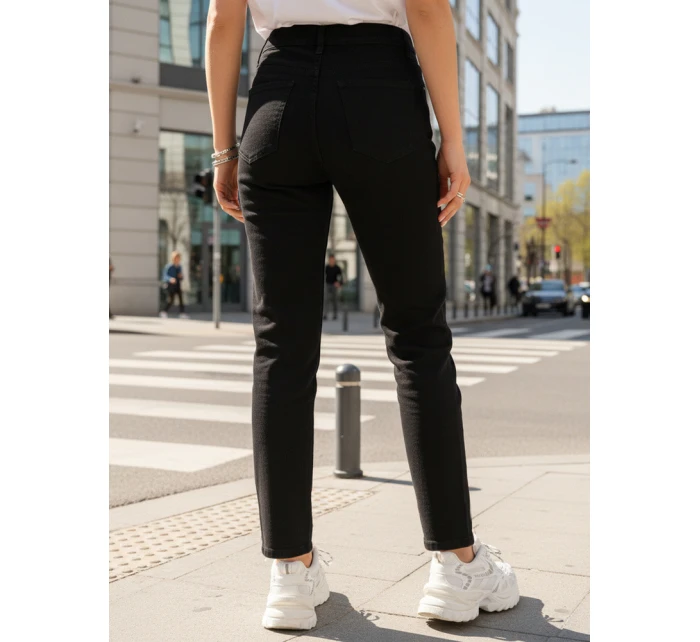Dámské džíny mom fit s vysokým pasem černé model 21996081 - Dstreet