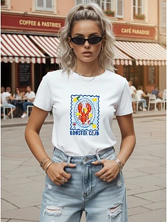 Koszulka damska z nadrukiem Club biała model 22277191 - FashionStreet