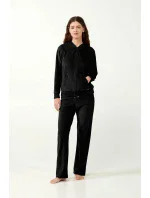 Vamp - Sametová tepláková souprava na zip s kapucí 21140 - Vamp