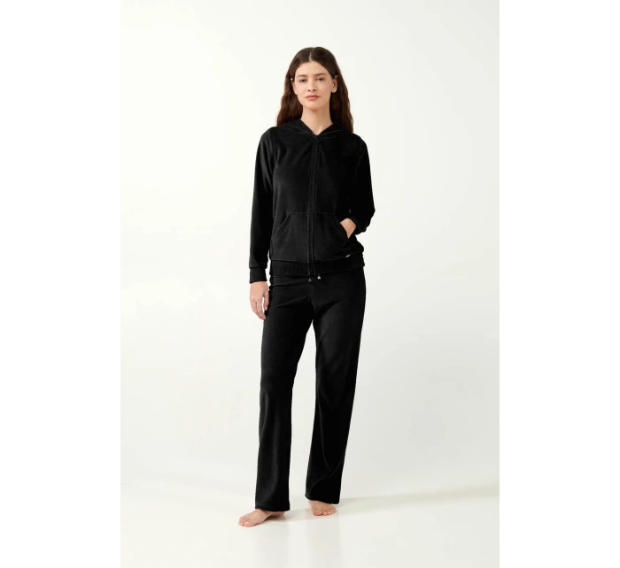 Vamp - Sametová tepláková souprava na zip s kapucí 21140 - Vamp