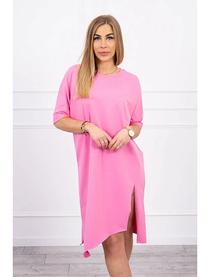 Sukienka oversize model 18748425 różowa - K-Fashion
