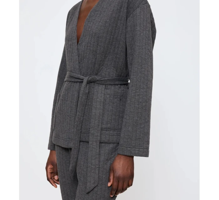 Cozy Comfort Robe Top Quilted - GRAY - TRIUMPH GRAY - TRIUMPH