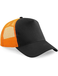 B 640 5 panelová Trucker kšiltovka model 22540442 black/orange - Beechfield