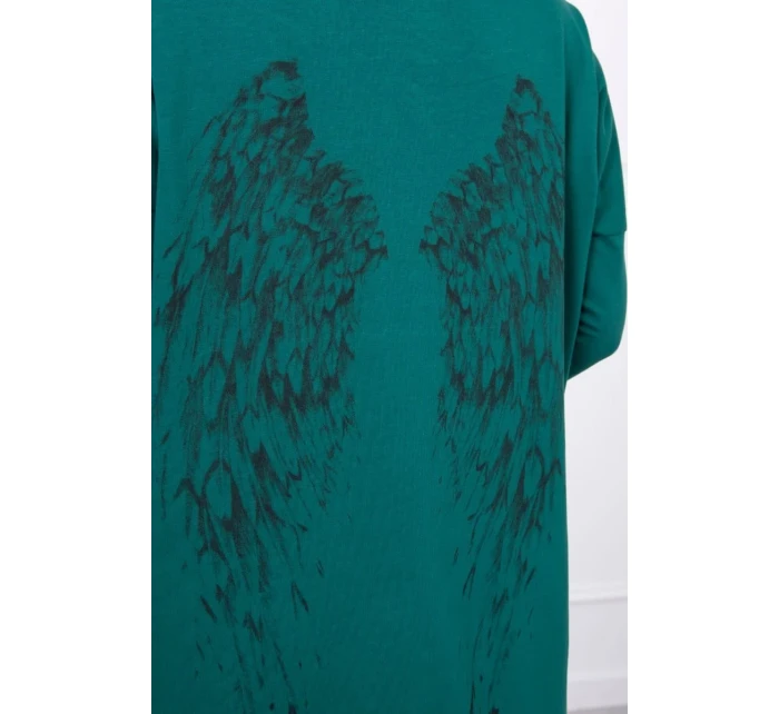 Mikina s potiskem model 21755704 zelená - K-Fashion