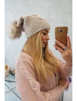 Fleecová čepice Carolina K243 béžová