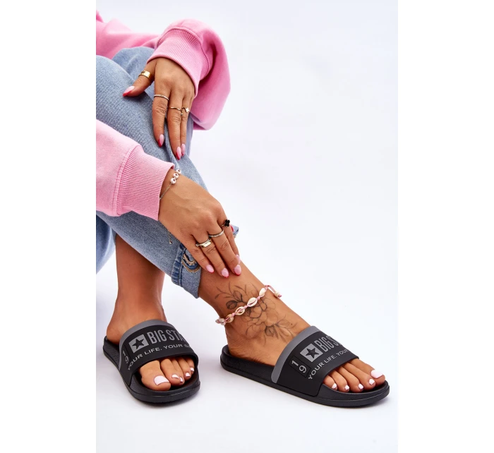 Dámské pantofle Big Star Light model 21610729 Černá - Big Star Shoes Dámské pantofle Big Star Light model 21610729 Černá - Big Star Shoes