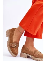 Módní semišové mokasíny tmavě béžové Eloisa Módní semišové mokasíny tmavě béžové Eloisa