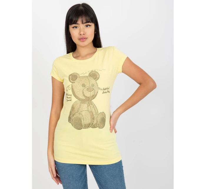 T shirt EM TS HS 21 model 21195972 jasny żółty - FPrice T shirt EM TS HS 21 model 21195972 jasny żółty - FPrice