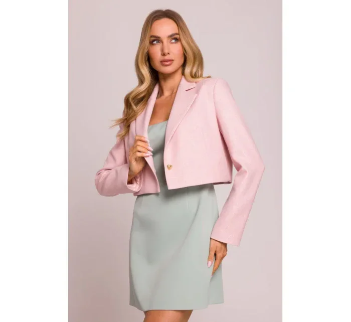 M853 Oříznuté sako - broskvové