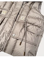 Dámská péřová vesta s kapucí Goodlookin, béžová (B8600/B6106-12) Dámská péřová vesta s kapucí Goodlookin, béžová (B8600/B6106-12)