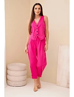 Set vesta + kalhoty světle růžová