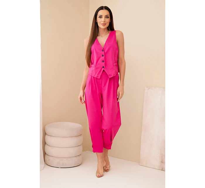 Set vesta + kalhoty světle růžová