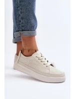 Dámské kožené sportovní tenisky Bílé Failla