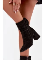 Kozačky z přírodního semiše vyhřívané na podpatku s Černé model 21718472 - Zazoo Kozačky z přírodního semiše vyhřívané na podpatku s Černé model 21718472 - Zazoo