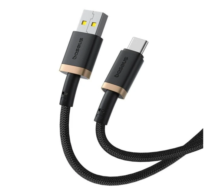 Baseus Dura USB-Type C 60W kabel 1m (černý/zlatý)