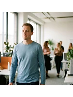 Pánské tričko Boss Tacks s dlouhým rukávem ze 100% bavlny pro každodenní nošení