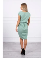 Šaty s obálkou dole tmavě mátové Šaty s obálkou dole tmavě mátové