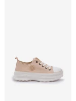 Dámské Tenisky Na Masivní Podešvi Big Star model 21683870 Béžové - Big Star Shoes Dámské Tenisky Na Masivní Podešvi Big Star model 21683870 Béžové - Big Star Shoes