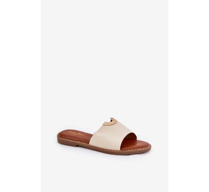 Dámské Pantofle Eko Kůže S Béžové model 21689348 - Boto Dámské Pantofle Eko Kůže S Béžové model 21689348 - Boto