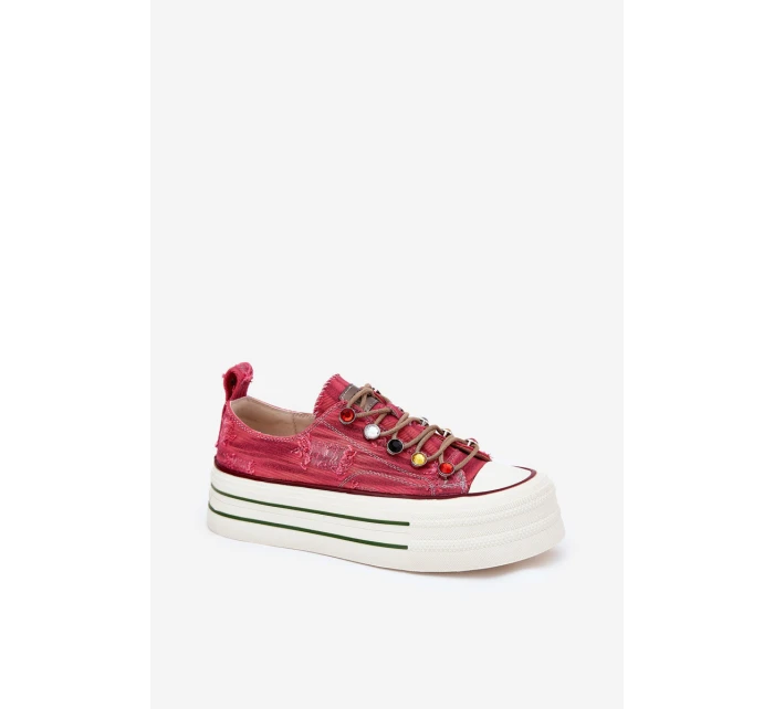 Dámské Tenisky Na Platformě Červené GOE RR2N4104