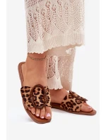 Dámské Ploché Pantofle S Přezkou Leopard model 21699424 - Boto Dámské Ploché Pantofle S Přezkou Leopard model 21699424 - Boto