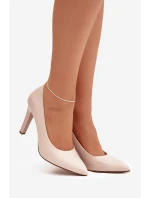 Kožené lodičky Sergio Leone 1446 světle béžové