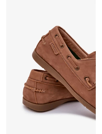 Pánské kožené mokasíny Big Star – Camel