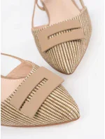 Originální  lodičky dámské Taupe bez podpatku