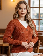 KNITVIA dámský svetr červený FashionStreet MY2420