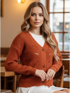 KNITVIA dámský svetr červený FashionStreet MY2420