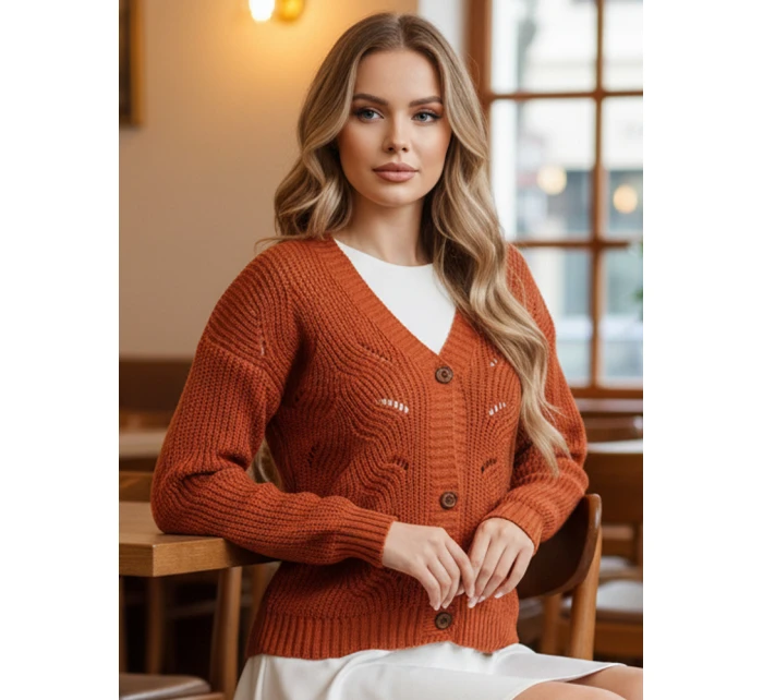 KNITVIA dámský svetr červený FashionStreet MY2420