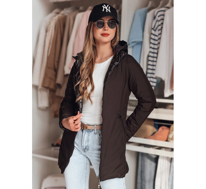 Dámská oboustranná přechodná bunda MOTOROMI černá FashionStreet TY4848