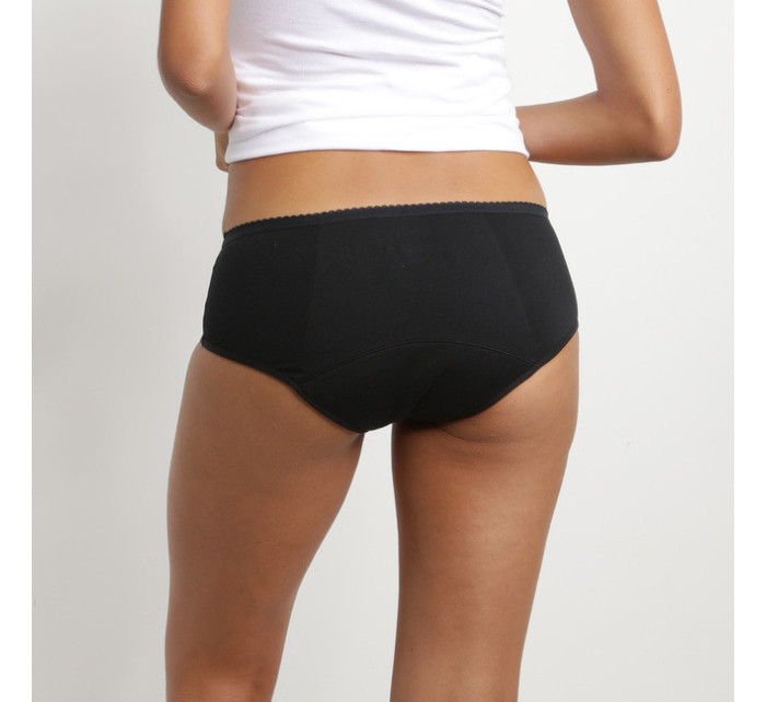 Noční menstruační boxerky s krajkou model 17237442 NIGHT LACE BOXER  černá - DIM