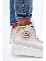 Dámské vysoké tenisky na zip Lemar bílé model 21637631 - Boto Dámské vysoké tenisky na zip Lemar bílé model 21637631 - Boto