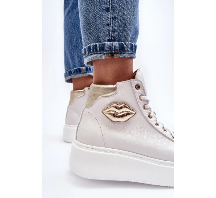 Dámské vysoké tenisky na zip Lemar bílé model 21637631 - Boto Dámské vysoké tenisky na zip Lemar bílé model 21637631 - Boto